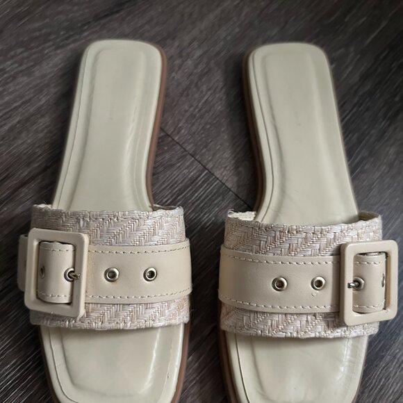 NWT By Anthropologie 7.5 Buckle Slide Sandals - Picture 5 of 6